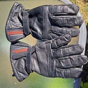 HARLEY-DAVIDSON ▪︎ Black Leather GOR-TEX Men's Gloves, Size XL